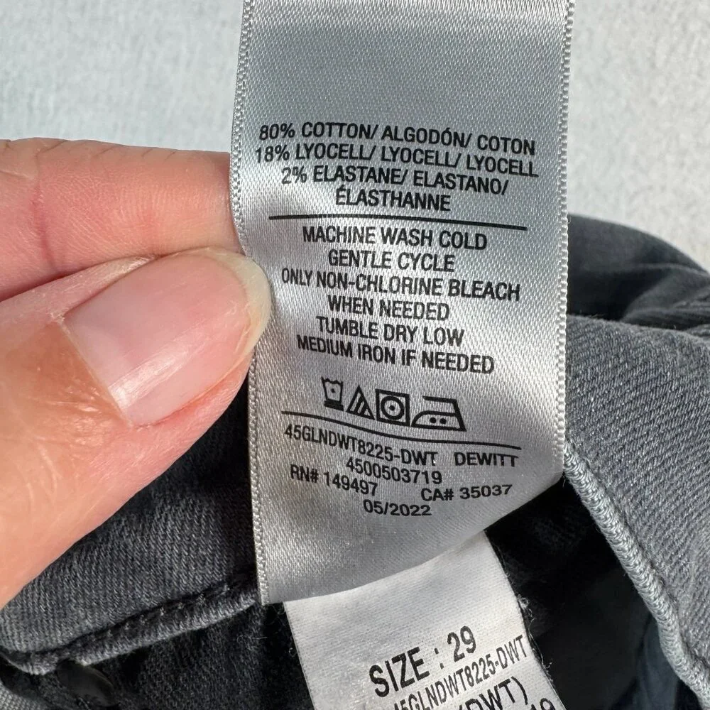 Joes Jeans Mens 29 Gray Straight Slim Mid Rise Stretch